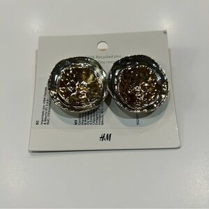 H&M Women’s Gold & Silver Hammered Layered Recycled Zinc NWT Cute Girly Stylish